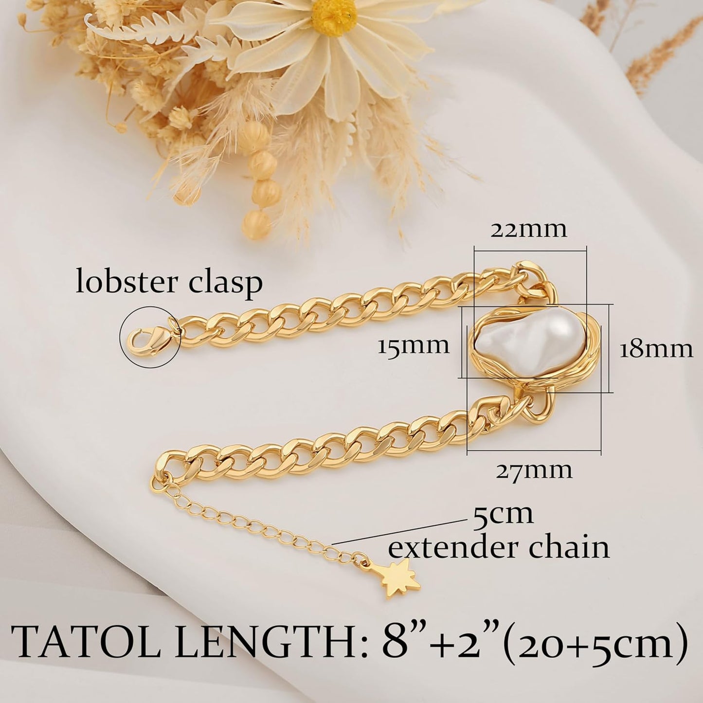 18k Gold Plated Personalized Chunky Cuban Oval Link Chain Bracelets for Men Toggle Rope Bracelet Jewelry for Women