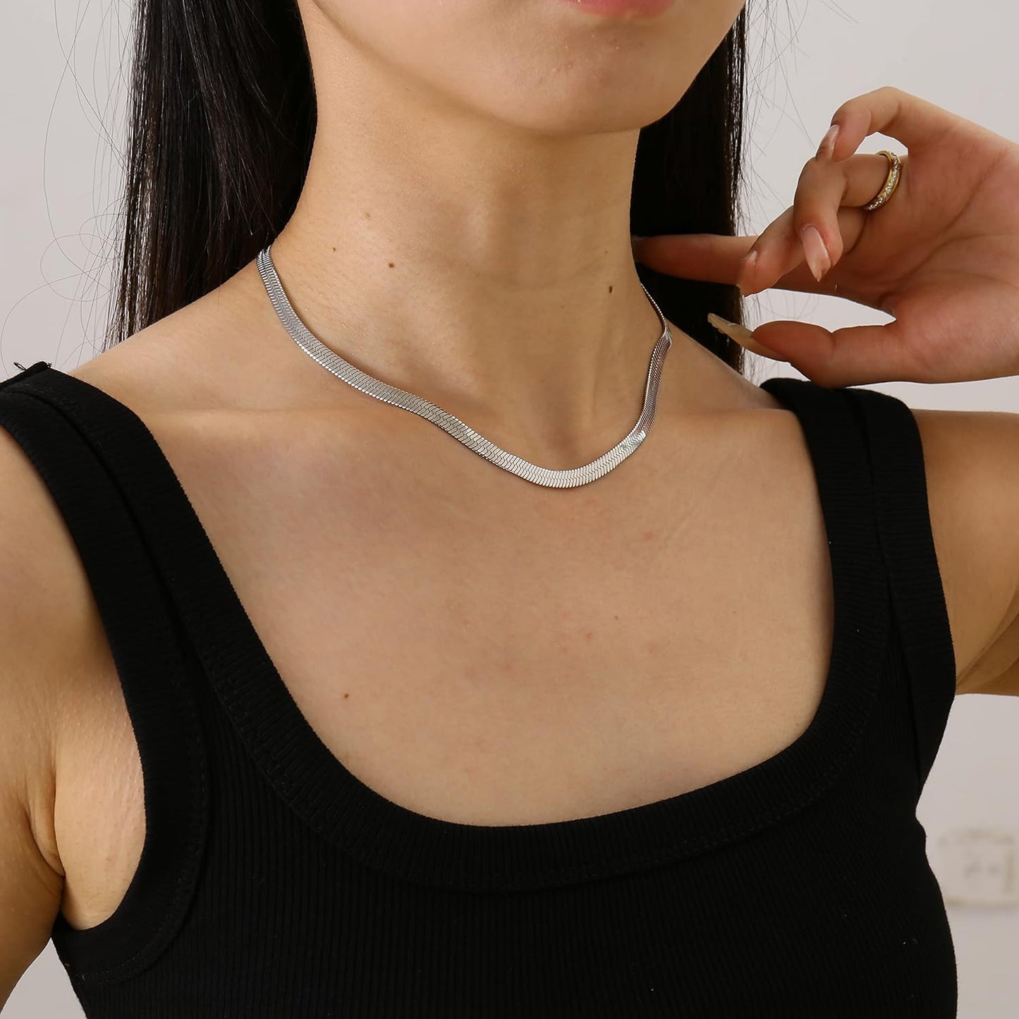 Dainty Gold Chain Necklace For Women - 18K Gold Plated Coin Disc Choker With Beaded & Paper Clip Layered Chain, Everyday Jewelry Gift