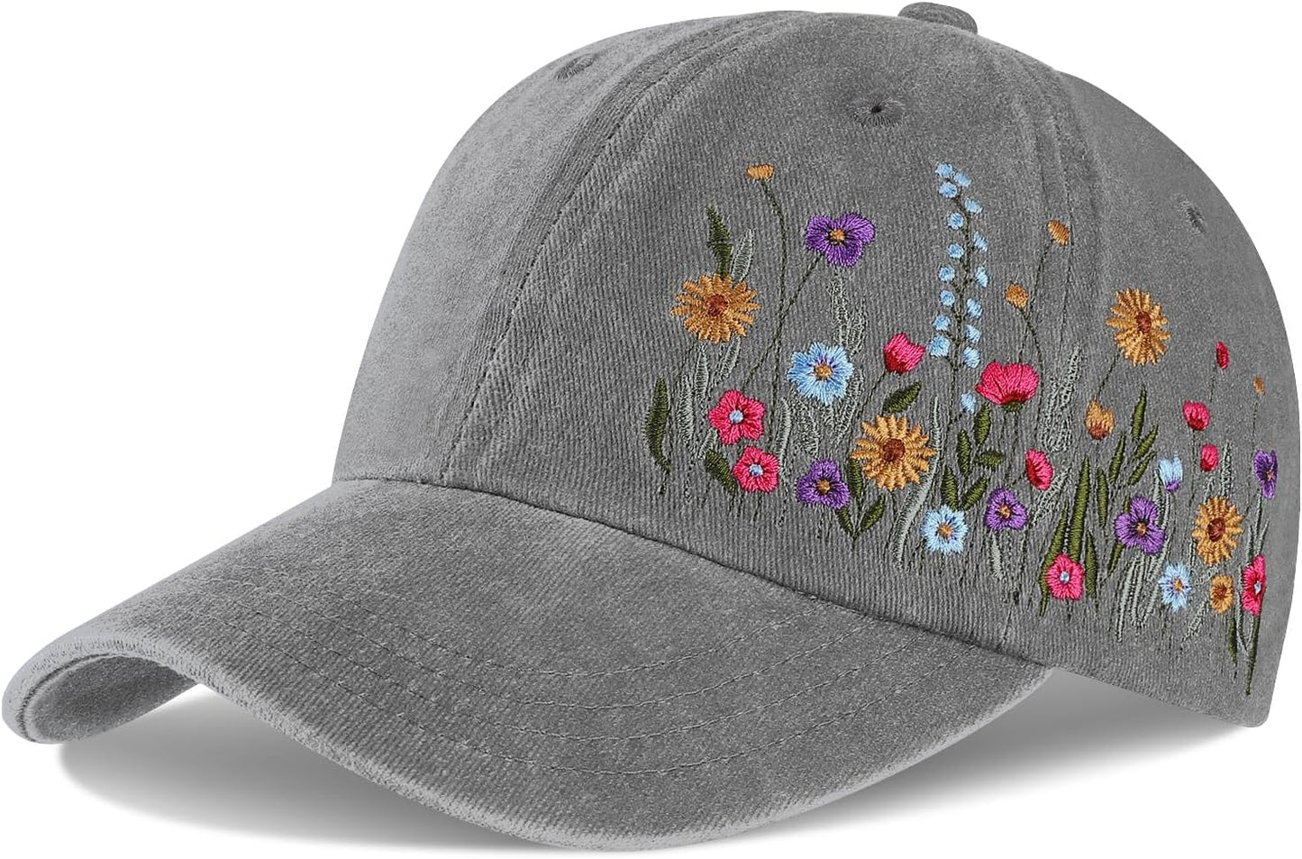 Embroidered Baseball Cap for Girls Women Men - Adjustable Soft Breathable Hats