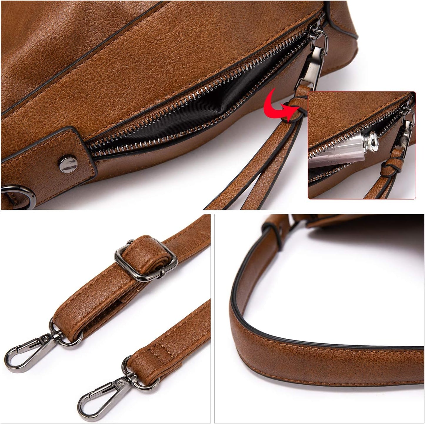 Crossbody Bags Designer Faux Leather Handbags Retro Large Size Shoulder Bag Bucket Purse