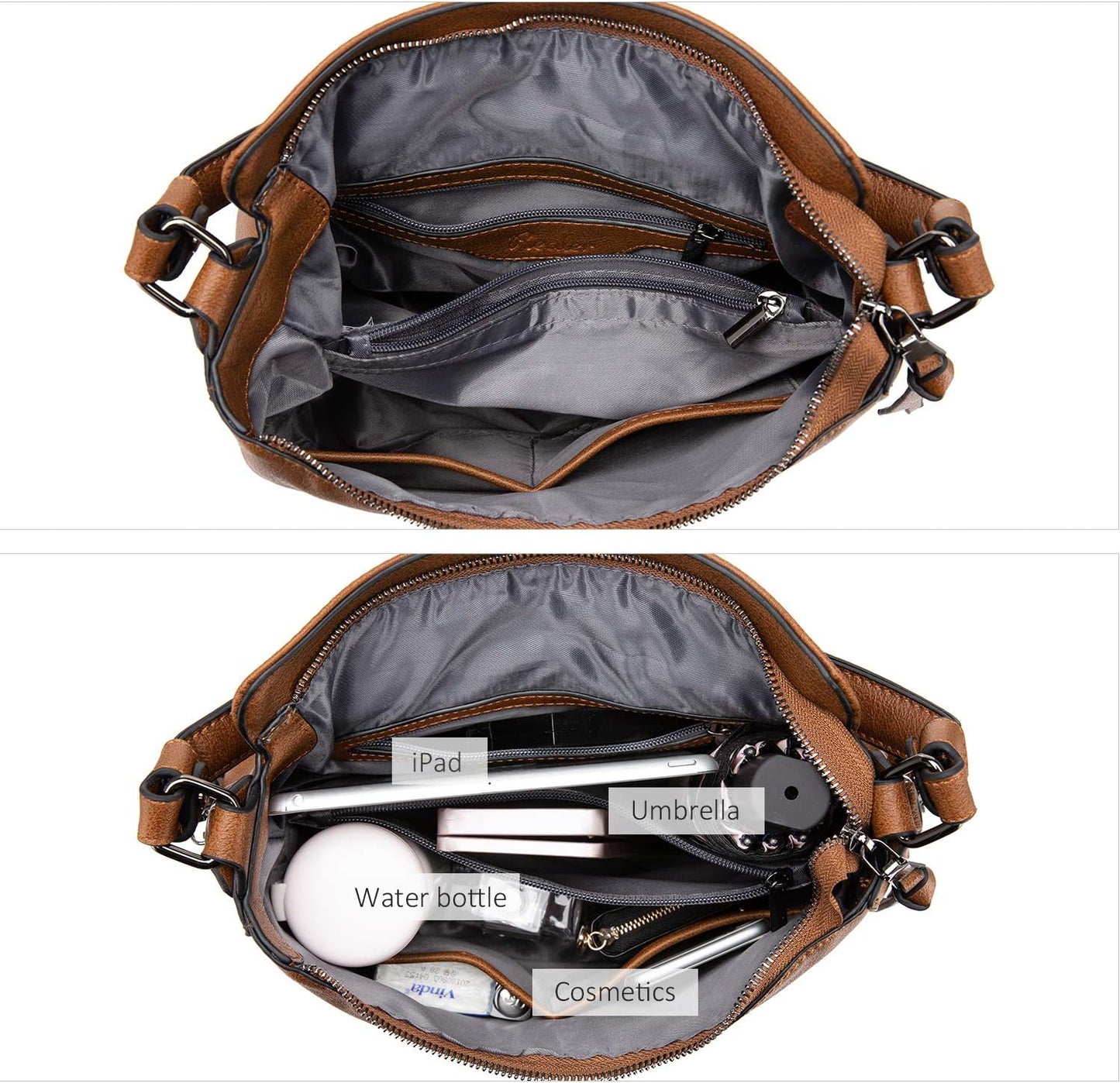 Crossbody Bags Designer Faux Leather Handbags Retro Large Size Shoulder Bag Bucket Purse