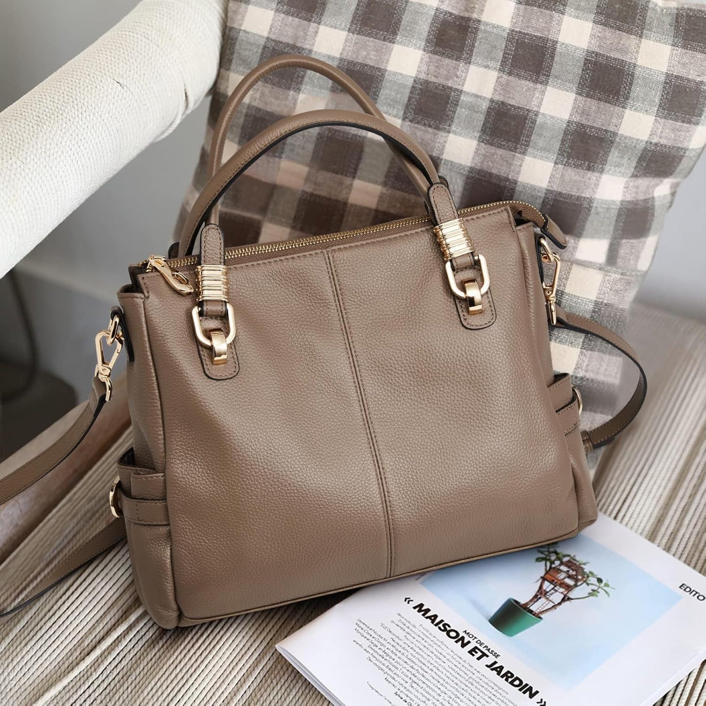 Soft Women Genuine Leather Purses and Handbags Satchel Tote Shoulder Bag
