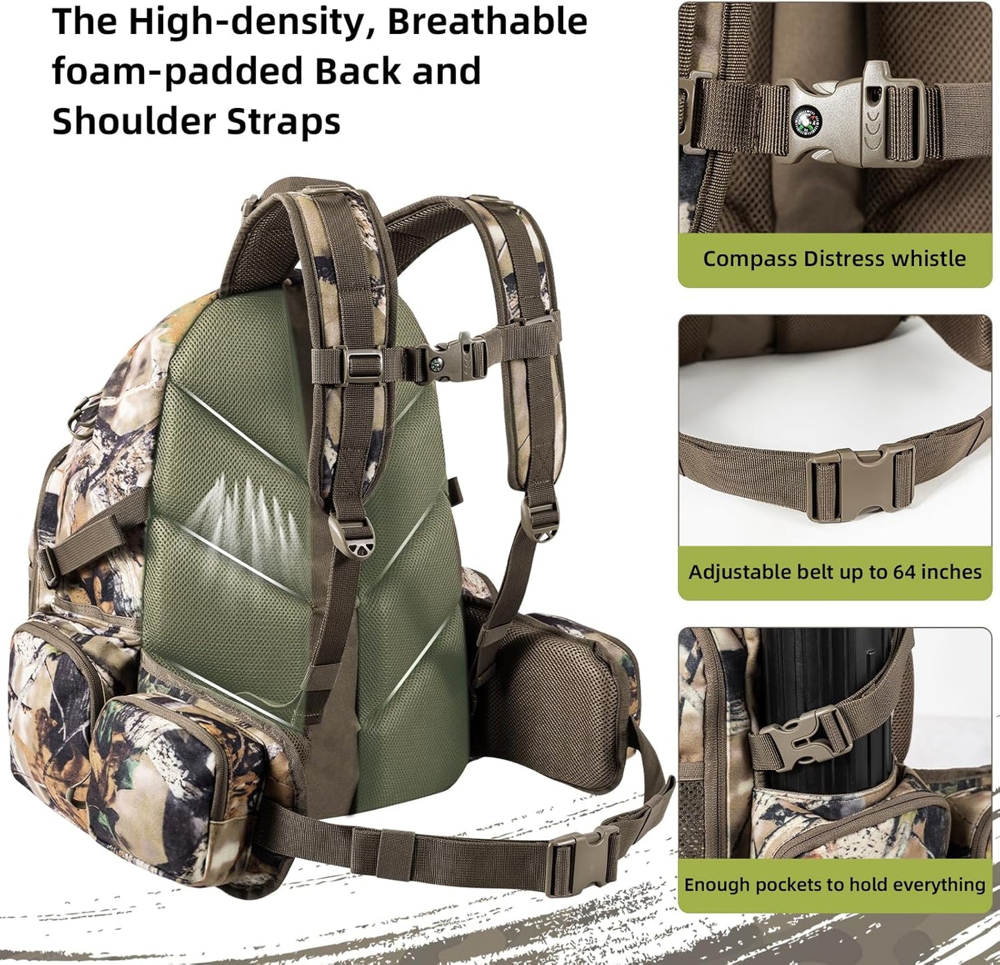 hunting backpack for men Waterproof Camo Pack Hunting gifts for men gear Hunting Day Pack-