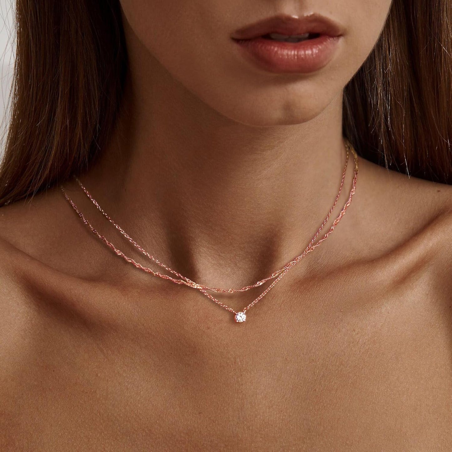 Diamond Choker Necklace for Women: Dainty 14K Gold/Sterling Silver Gold Plated CZ Jewelry, Trendy Gift