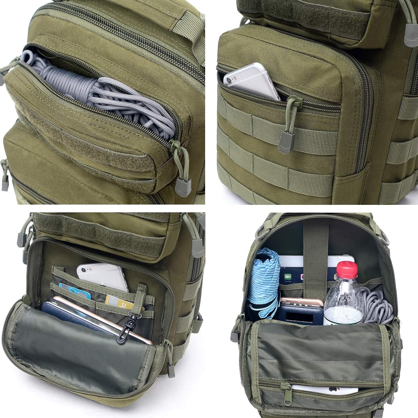 Tactical Sling Bag Pack Military Rover Shoulder Sling Backpack Molle Range Bags  Day PackBag