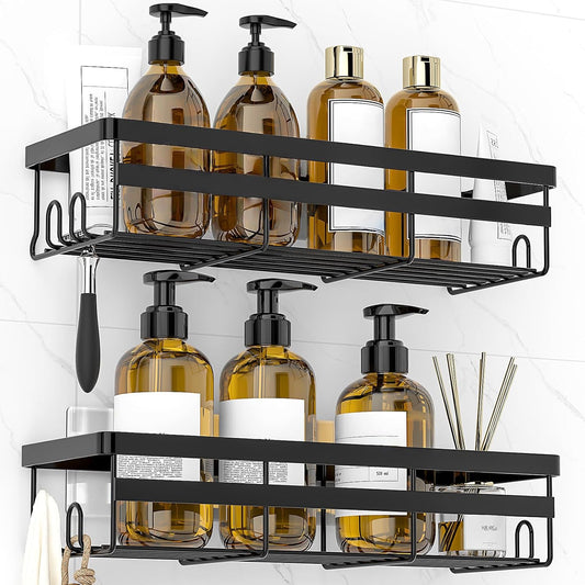 Shower Caddies 2 Pack - Adhesive Hanging Shower Shelf , No Drilling Stainless Shower Shelves