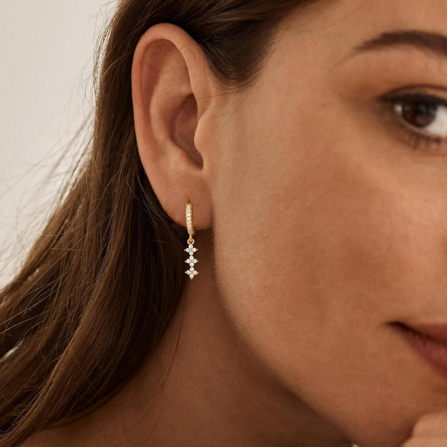 Dangle Earrings for Women 14K Gold Plated Dangly Dangling Earrings Dainty Trendy Drop Hypoallergenic Square