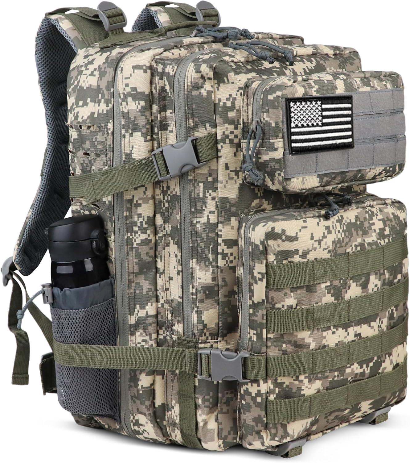 45L Military Tactical Backpack for Men and Women Army  Bag Large Rucksack with Molle System