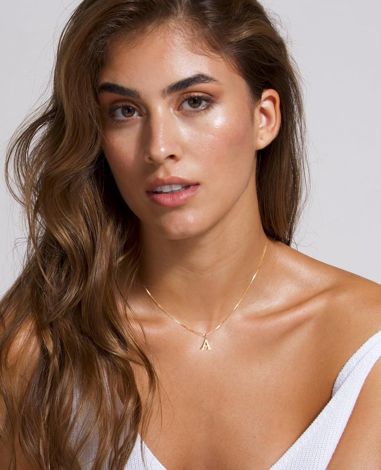 Personalized Gold Initial Necklace - Dainty Letter Choker for Women