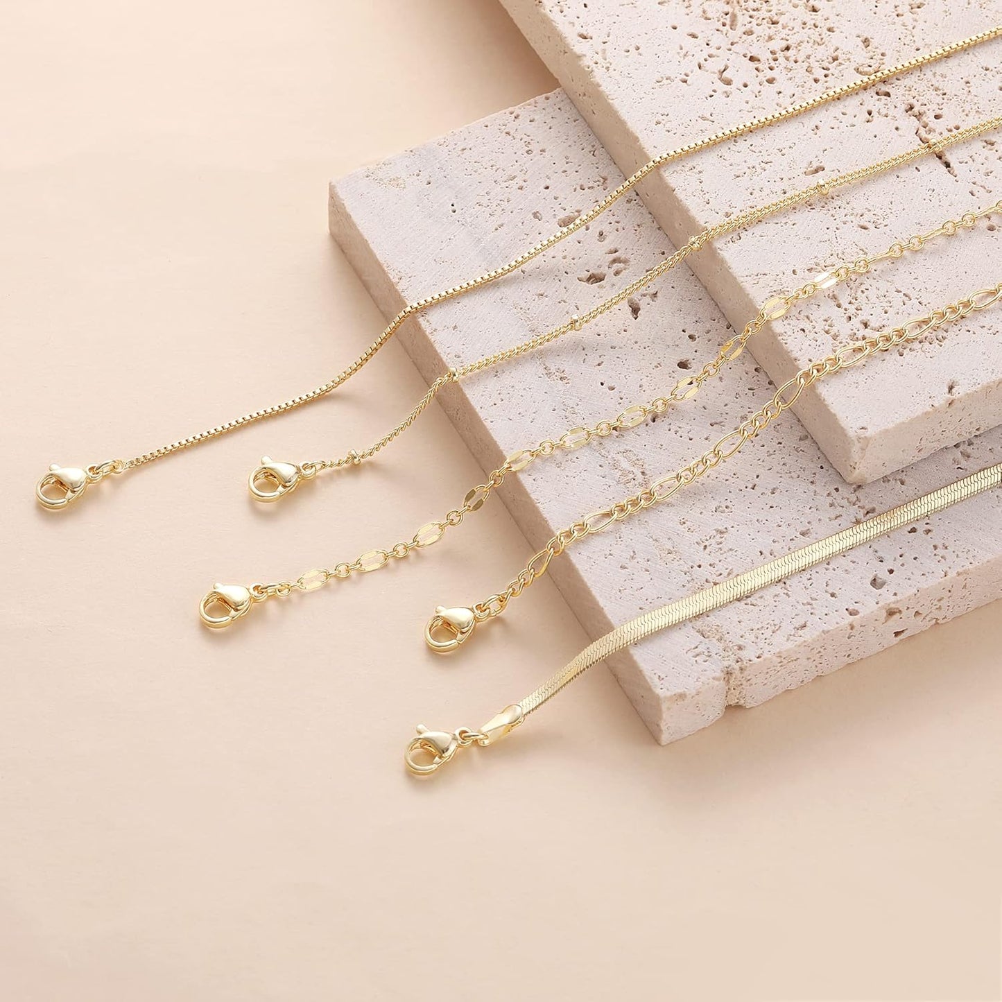 Gold Bracelets for Women, 14K Dainty Gold Plated Stackable Bracelets for Women Trendy Waterproof CZ Tennis Bracelet
