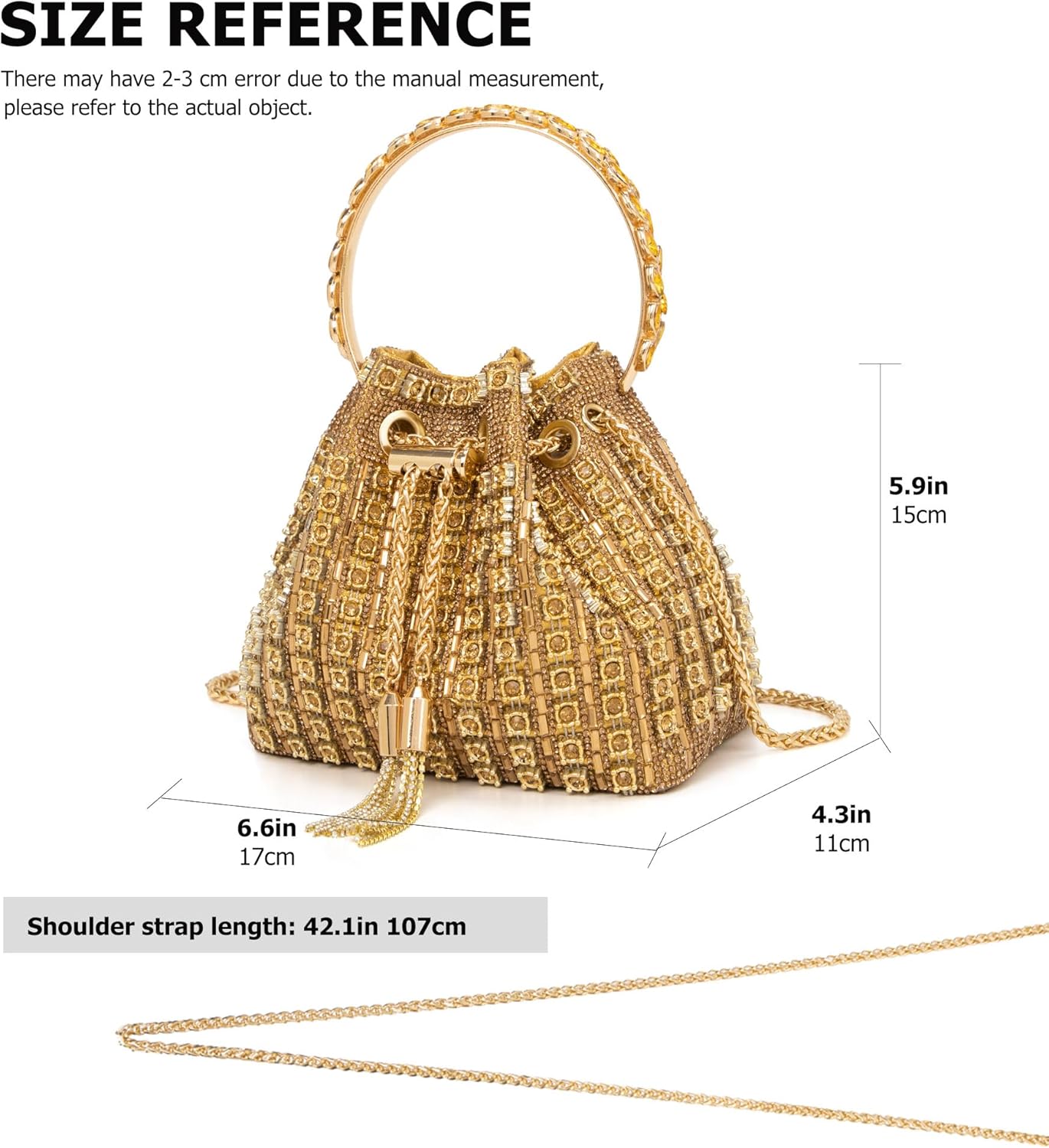 Sparkly Diamond Evening Bag for Women Rhinestone Purse Glitter Handbag for Party Prom Cocktail Wedding