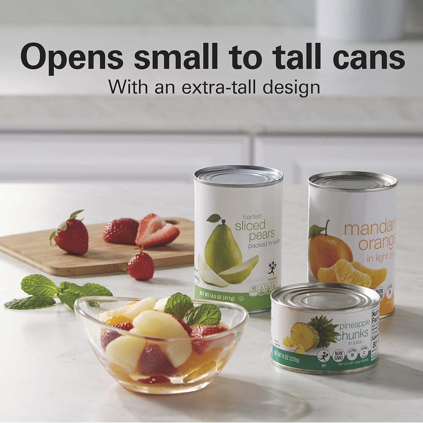 Beach Automatic Can Opener, Electric with Auto Shutoff & Knife Sharpener