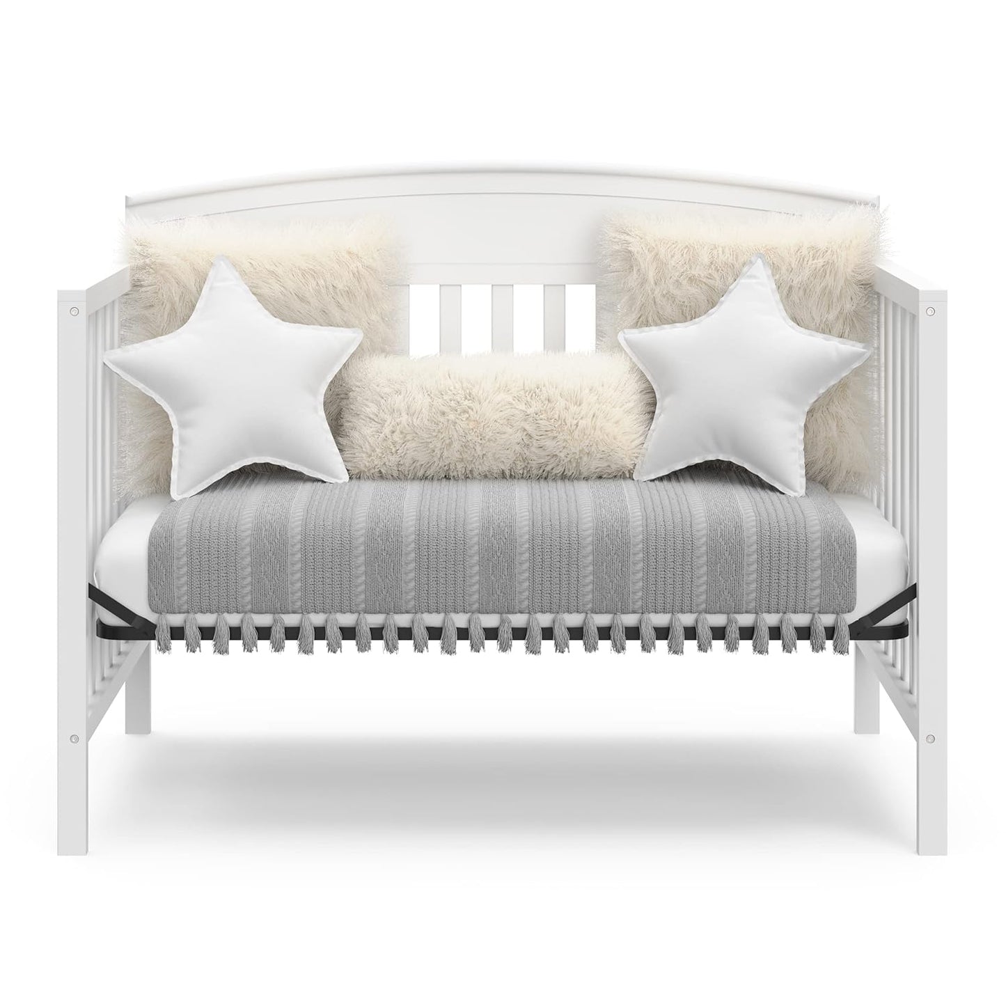 5-in-1 Convertible Crib Converts from Baby Crib to Toddler Bed, Daybed, Fits Standard Full-Size Crib Mattress