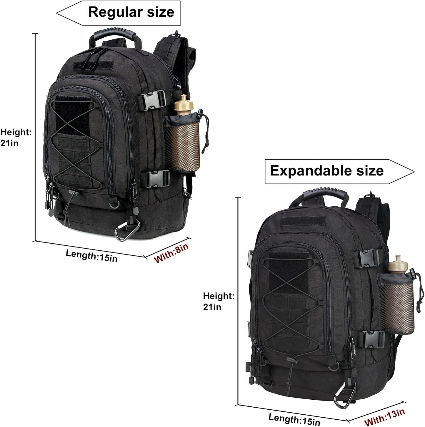 Large Tactical Backpack for Men Military Backpack with DIY System