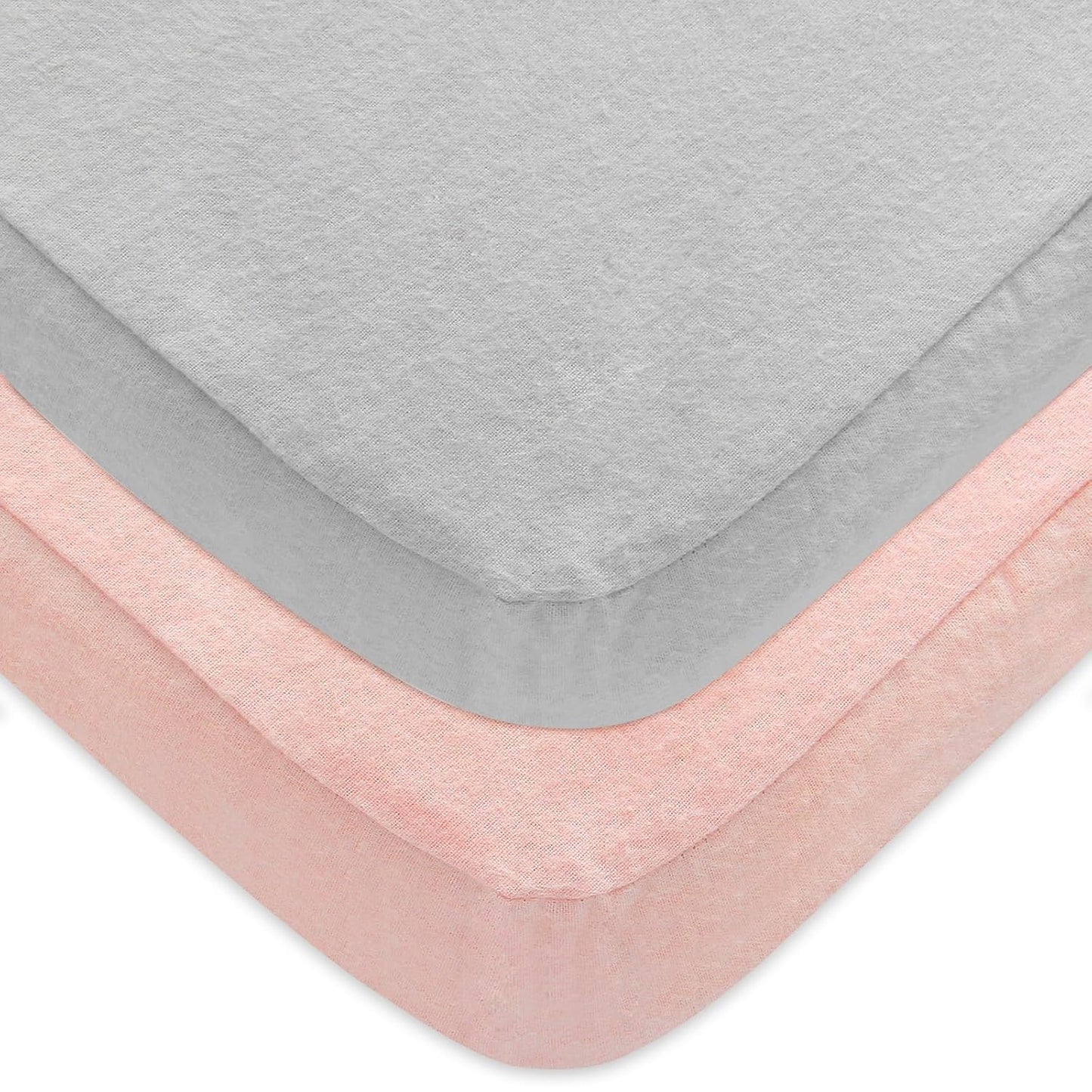 2 Pack Mini Crib Sheets, Stretchy Playard Fitted Sheet, Soft and Breathable Material, Stars & Bunny