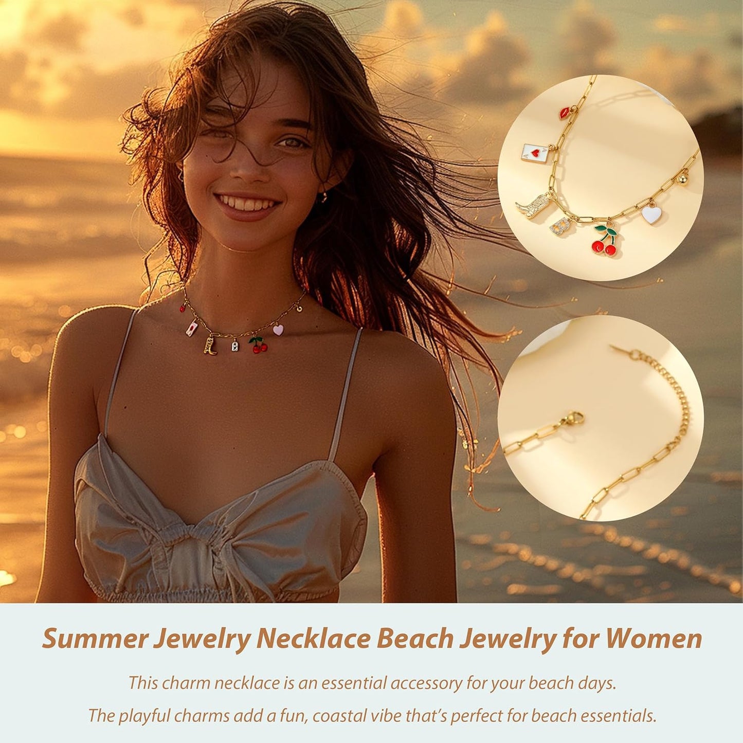 Charm Necklace Western Jewelry for Women Boho Initial Pendant Necklace Cowgirl Accessories Country Concert Outfits for Women Cowboy Chic Style