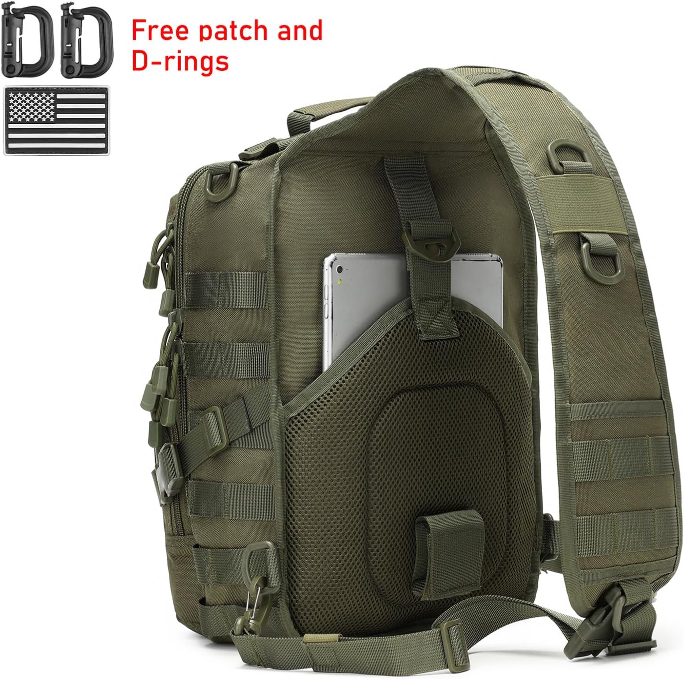 Tactical Sling Bag Backpack Military Rover Shoulder Sling Pack EDC Molle Crossbody Chest Pack
