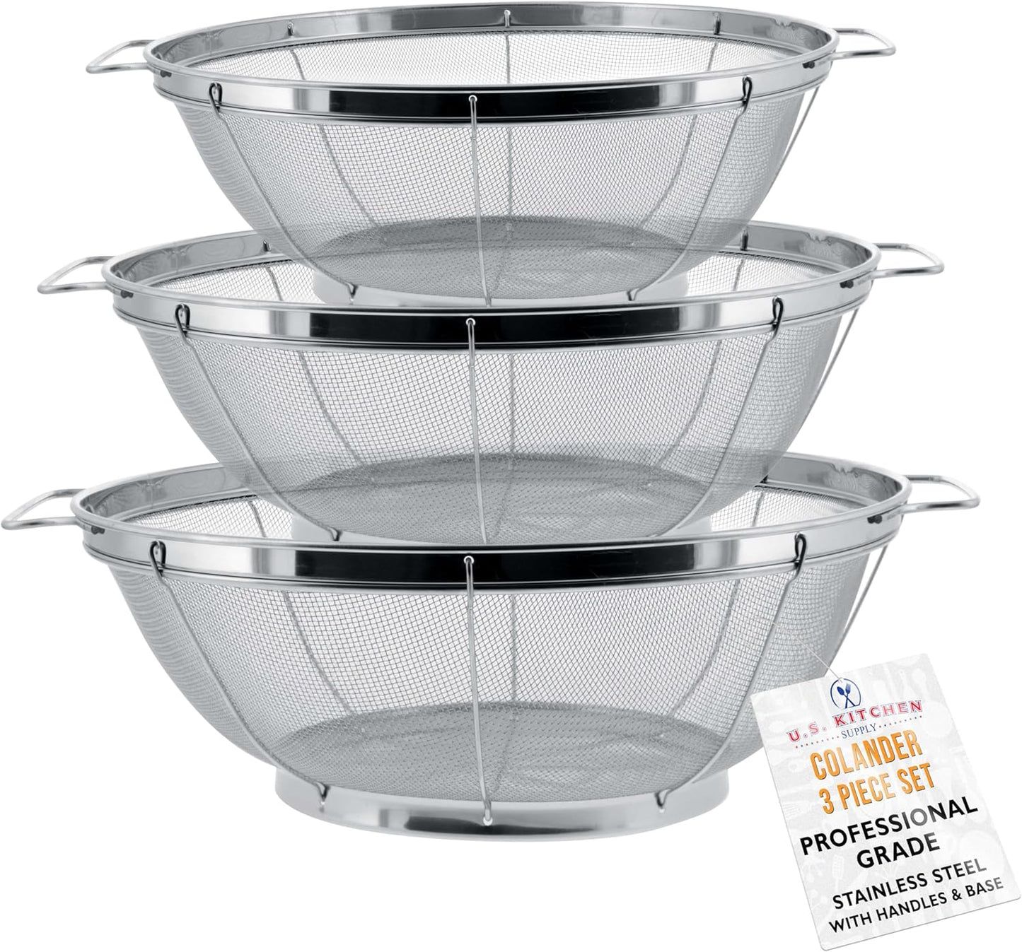 Stainless Steel Sieve, Strainers and Colanders for Kitchen