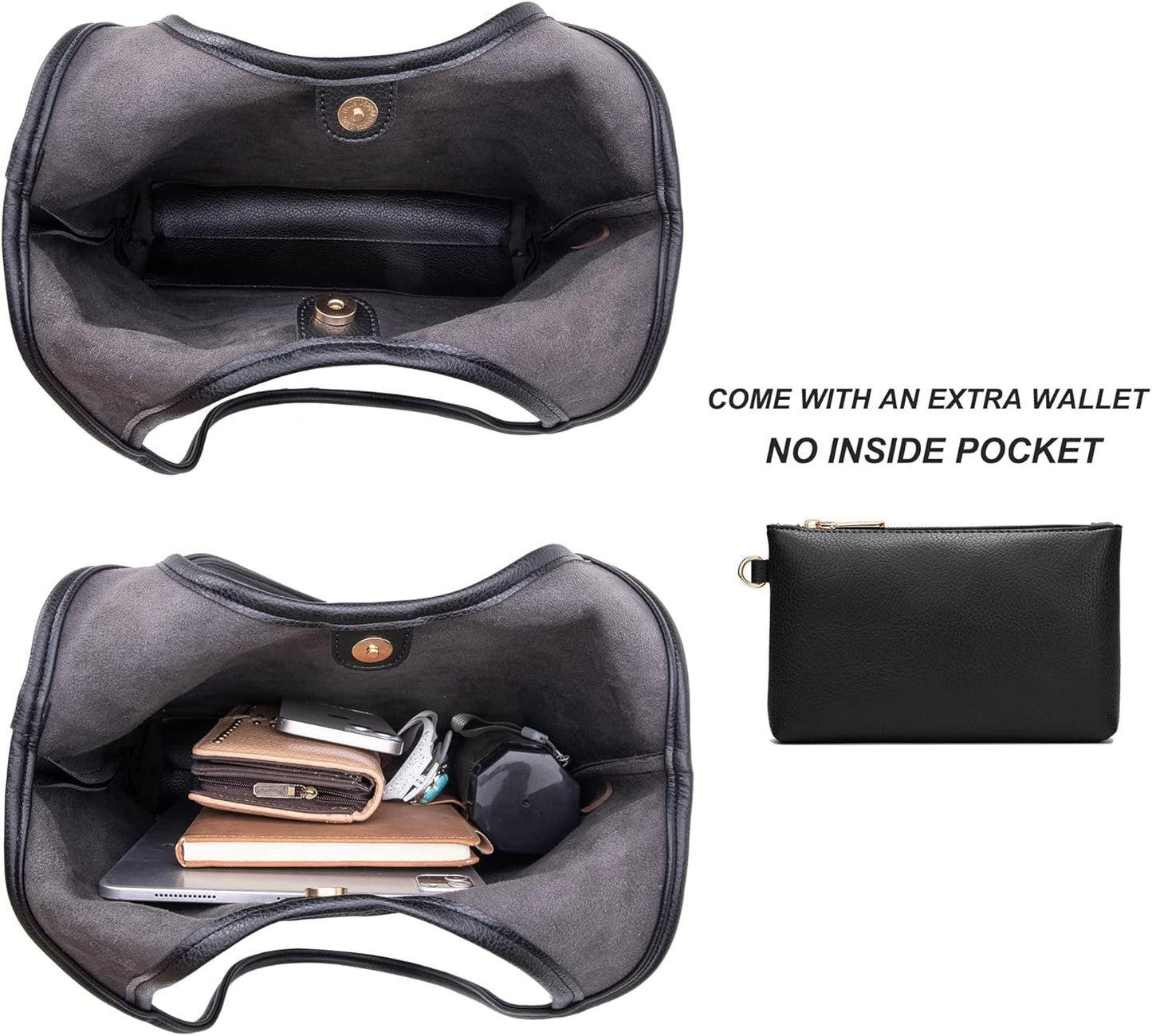 Slouchy Hobo Bags for Women Soft Designer Shoulder Purses Ladies Top Handle Handbag