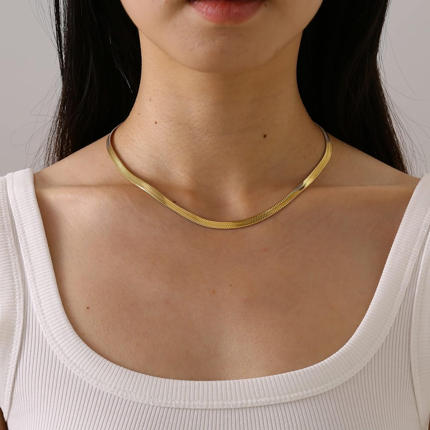 Dainty Gold Chain Necklace For Women - 18K Gold Plated Coin Disc Choker With Beaded & Paper Clip Layered Chain, Everyday Jewelry Gift
