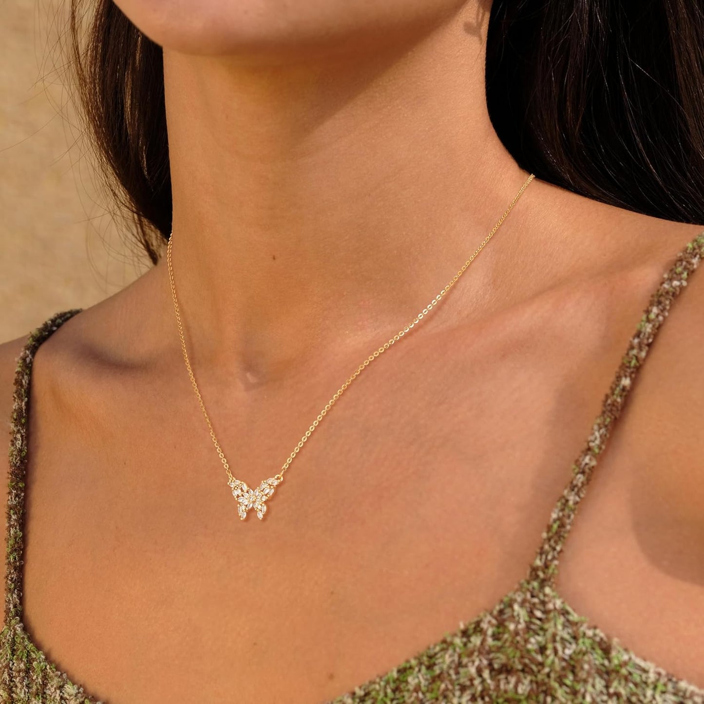 14K Gold Plated Necklace for Women Dainty Cute Cross | Flower | Lotus | Round Coin | Key Charm Pendant Necklace Gold Jewelry Trendy