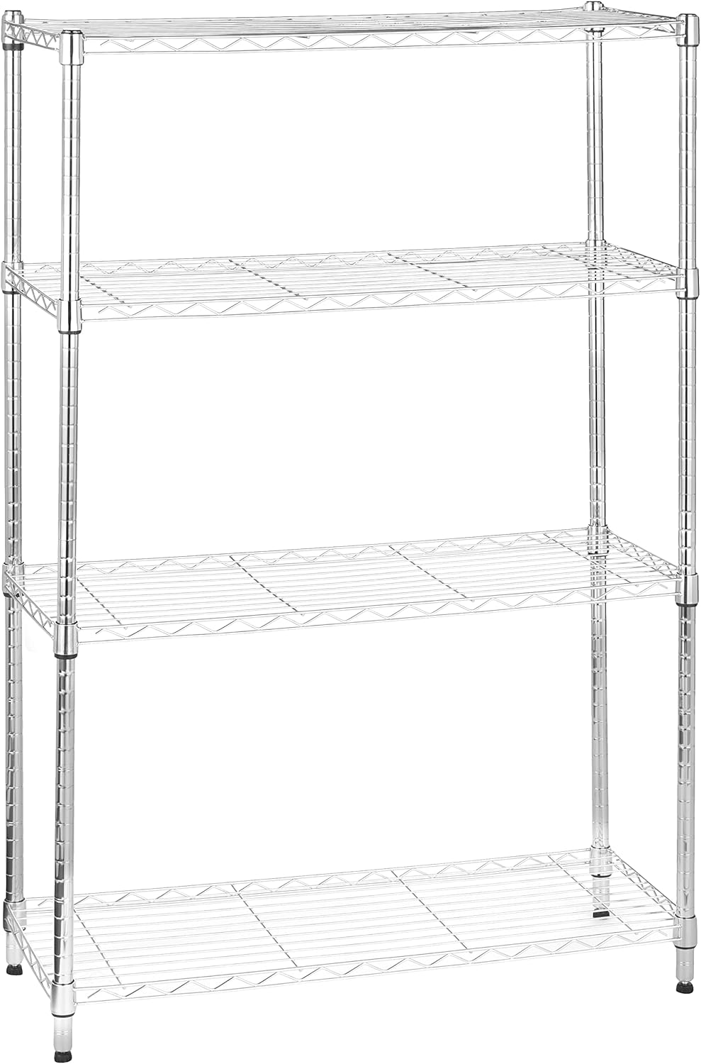 4-Shelf Adjustable Heavy Duty Steel Wire Rack Storage Shelving Organizer for Kitchen, Garage