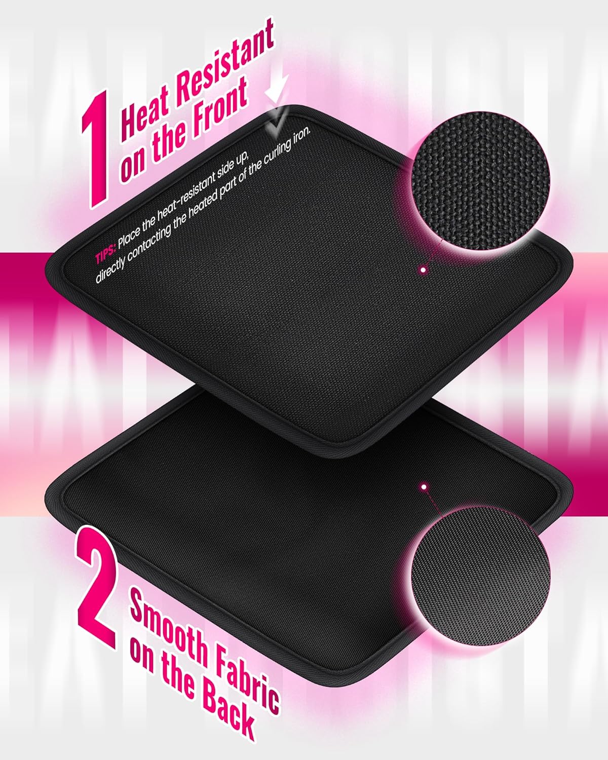 Hot Hair Tools Travel Bag with Separate Heat Resistant Mat,Hair Accessories Organizer for Flat Irons