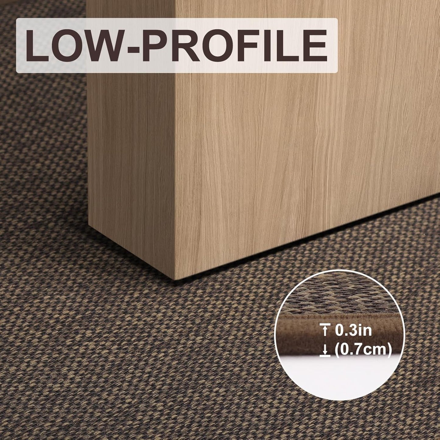 Door Mat 17"x29", Non Slip Door Mat Indoor Entrance, Rubber Backing Indoor Door mat Washable Absorbent Low-Profile Doormat Front Entryway Entry Resist Dirt Inside Door Mats, Brown