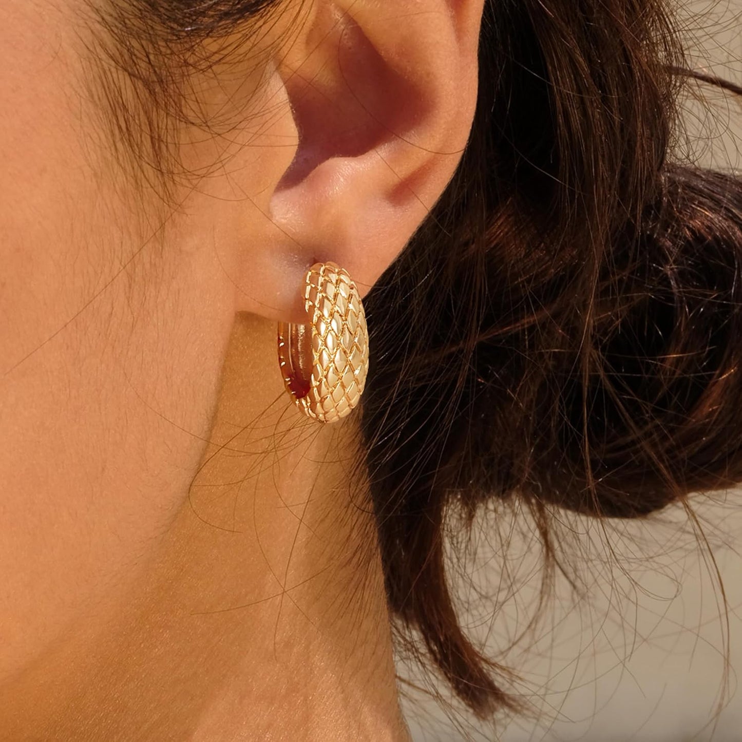 Cubic Zirconia Huggie Earrings 14k Gold Plated Tiny Earrings Small Huggie Hoop Earrings Simple Lightweight Hoops Gift for Women