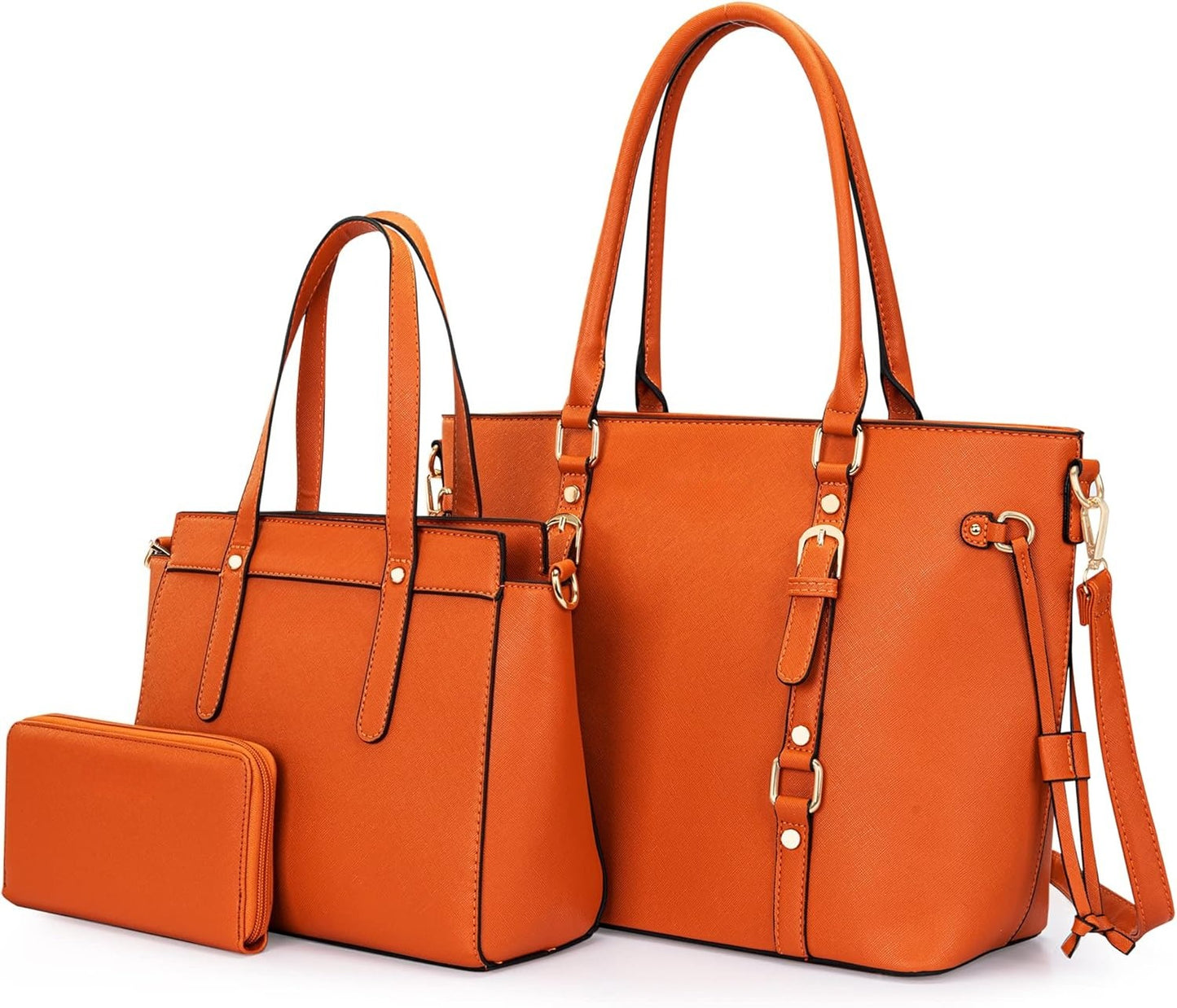West 3PCS Purses for Women Tote Bag and Wallet Set Shoulder Satchel Handbags