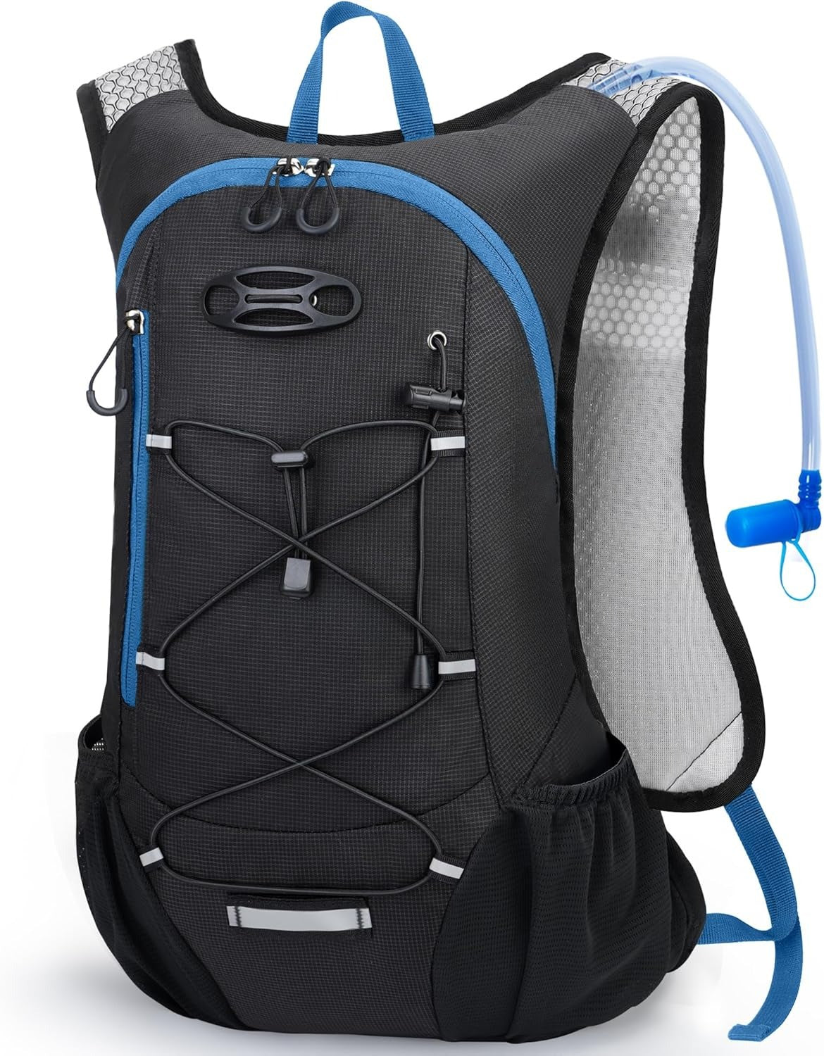 Lightweight Hydration Backpack, Running Backpack with 2L Water Bladder, Hydro Water Daypack for Hiking Rave