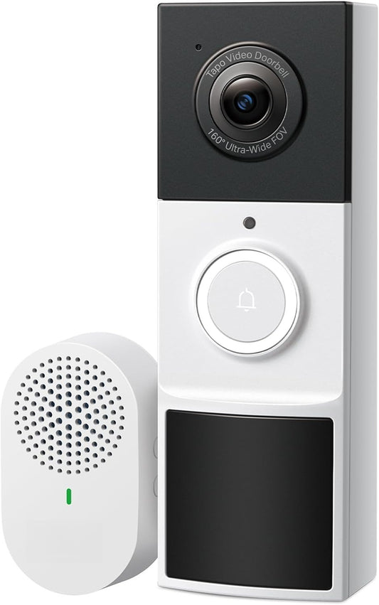 OMOMMD 2K Wireless Smart Video Doorbell with Chime - 160° Ultra-Wide View,Person Detection, Ring Call, 2-Way Audio, Subscription-Free Local Storage/Optional Cloud, Motion Only Alert, D210