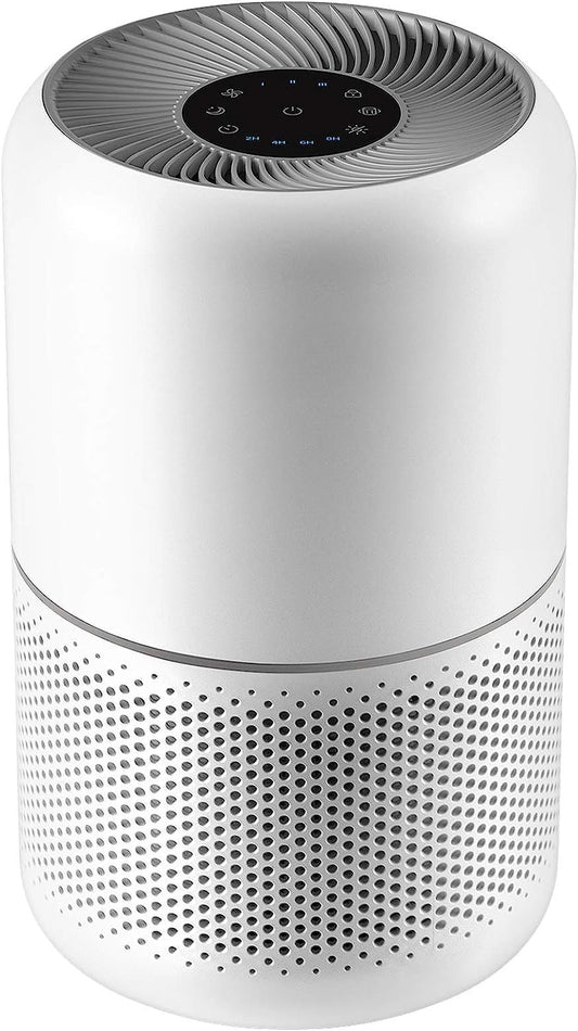 OMOMMD Air Purifier for Home Allergens Pet Hair in Bedroom, Covers Up to 1073 ft² by 56W High Torque Motor, AHAM VERIFIDE, 3-in-1 Filter with HEPA Sleep Mode, Remove Dust Smoke Odor, Core300-P, White