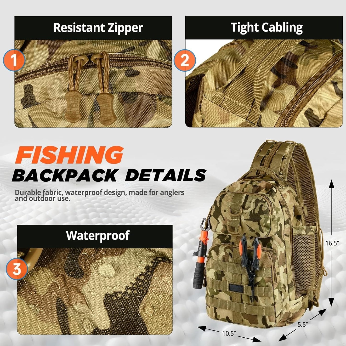 Fishing Backpack with Fishing Rod and Reel Combos Tackle Boxes