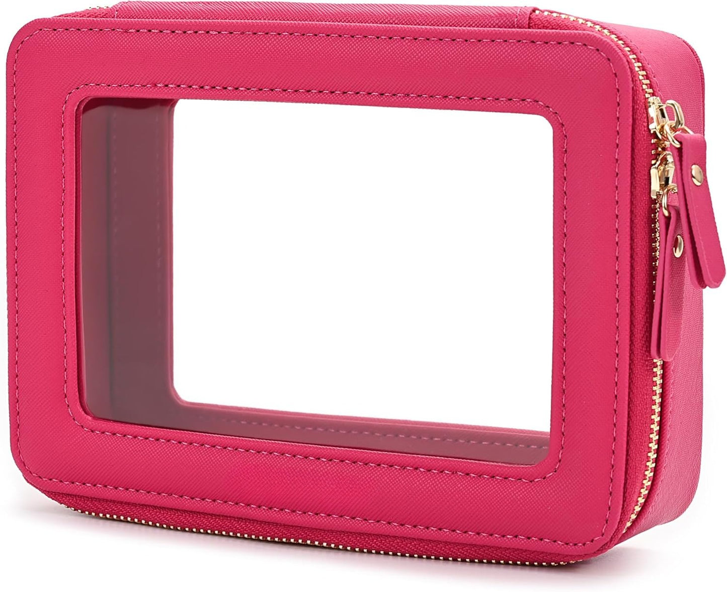 Clear Makeup Bag Organizer, Travel Toiletry Bag Cosmetic Case for Women, Portable Make Up Skincare Pouch Bag