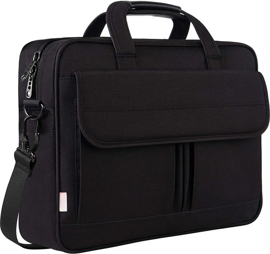 Laptop Bag 15.6 Inch, Business Briefcase Gifts for Men Women, Water Resistant Messenger Shoulder Bag with Strap