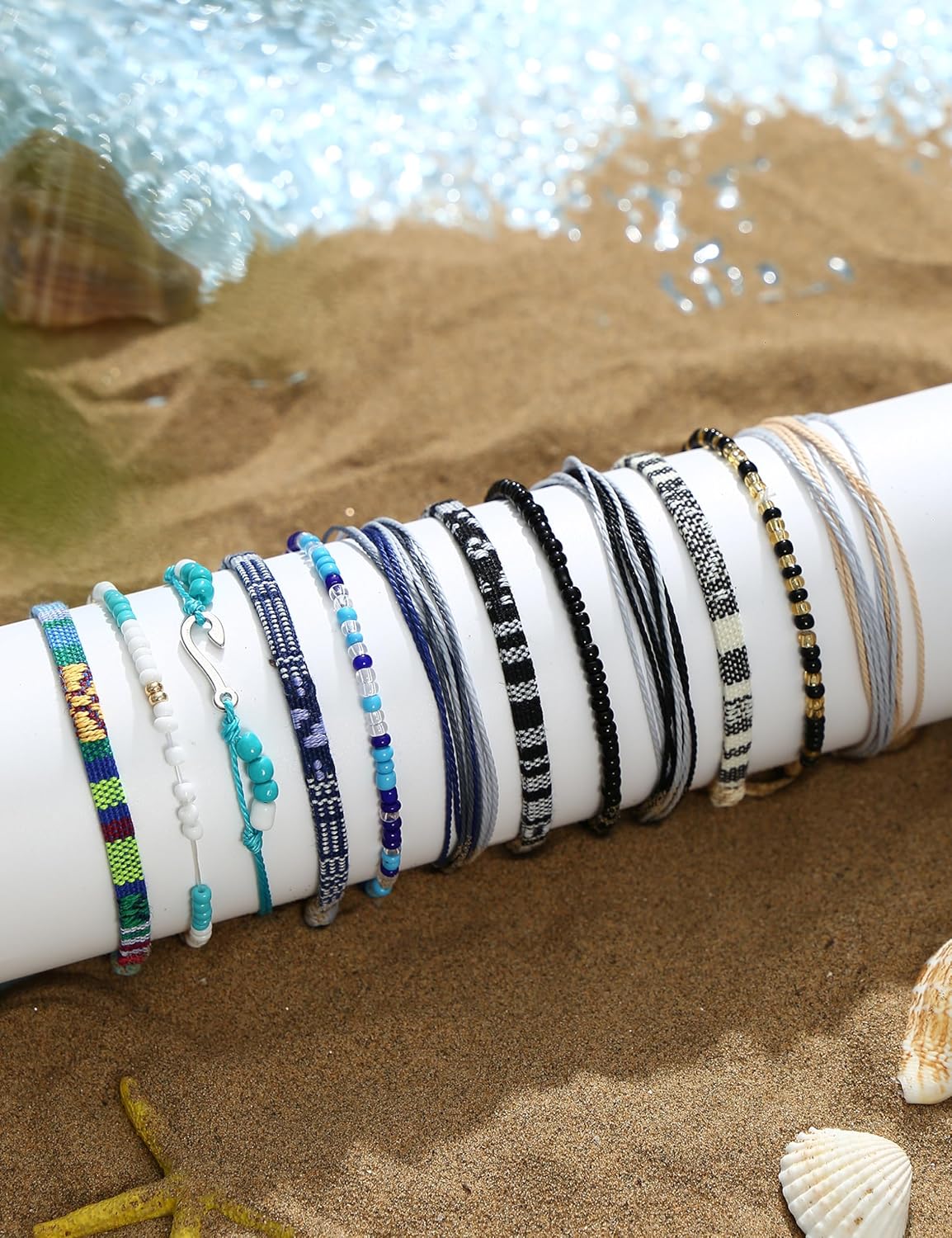 24 count  String Bracelets for Women Bracelet String Ocean Beach Boho Bracelets Anklets