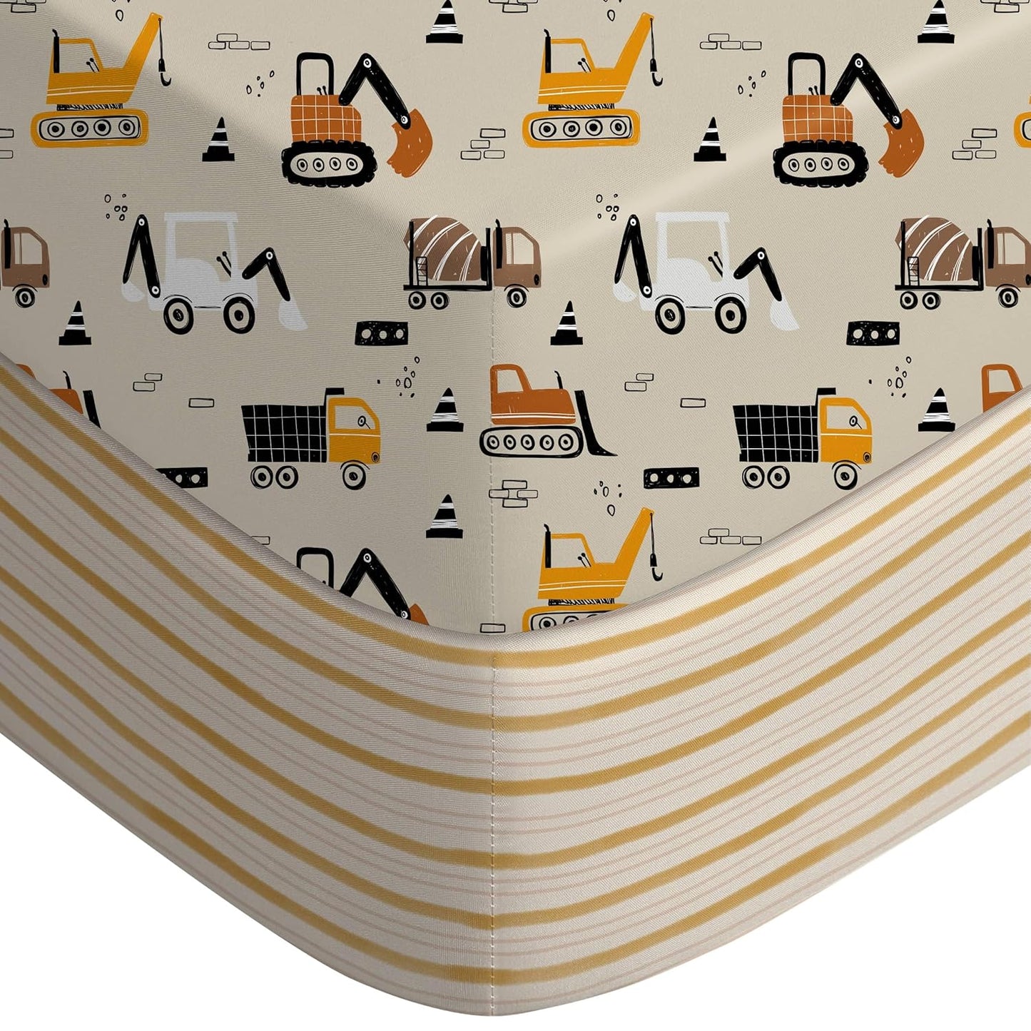 Crib Sheets for Boys Girls, Fitted Crib Sheet 2 Pack for Standard Crib and  Mattress