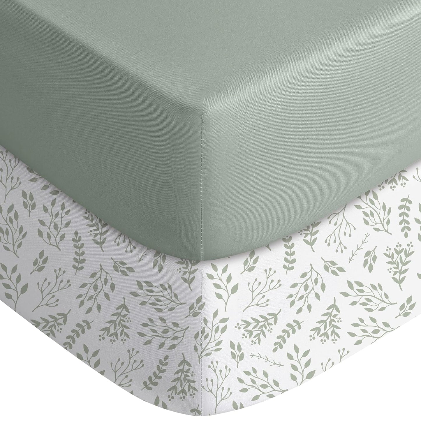 Crib Sheets for Boys Girls, Fitted Crib Sheet 2 Pack for Standard Crib and  Mattress