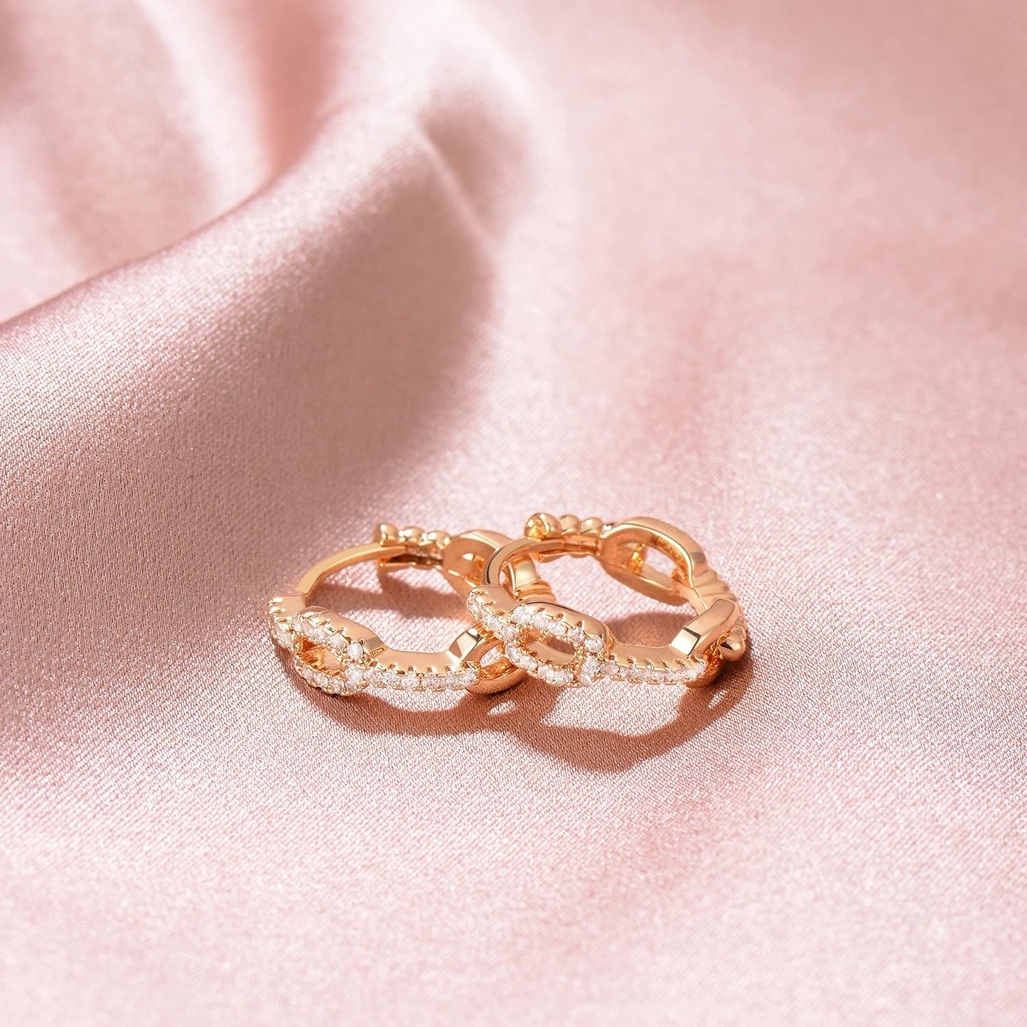 Cubic Zirconia Huggie Earrings 14k Gold Plated Tiny Earrings Small Huggie Hoop Earrings Simple Lightweight Hoops Gift for Women