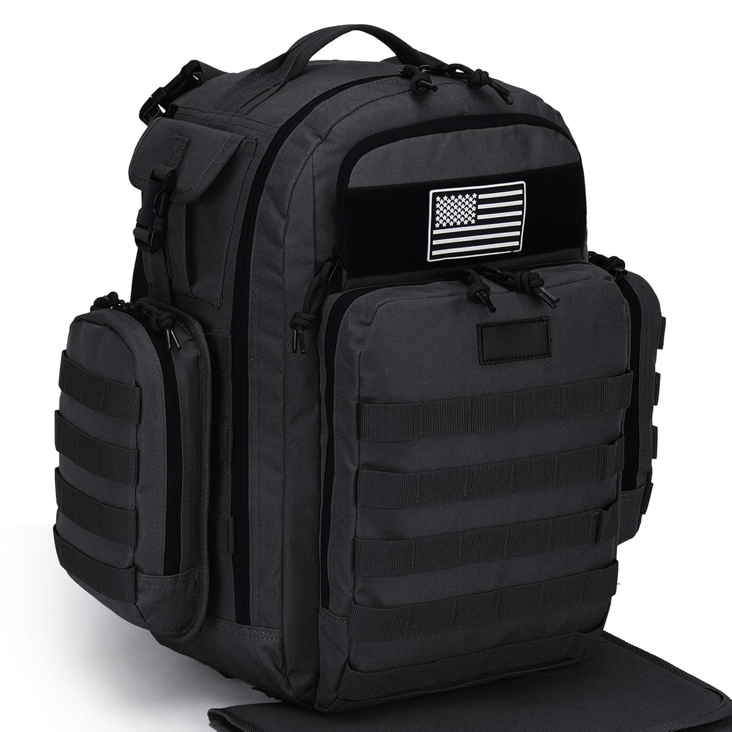 Mens Diaper Bag Backpack with Diaper Changing Mat, Waterproof Pouch, Baby Wipes pocket, Insulated Bottle Pockets