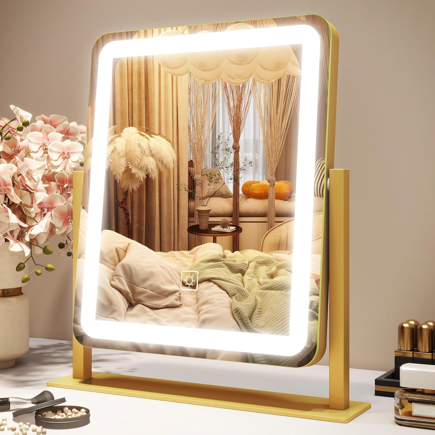 Vanity Mirror with Lights, Lighted Makeup Mirror with Lights, Smart Touch Control Dimmable