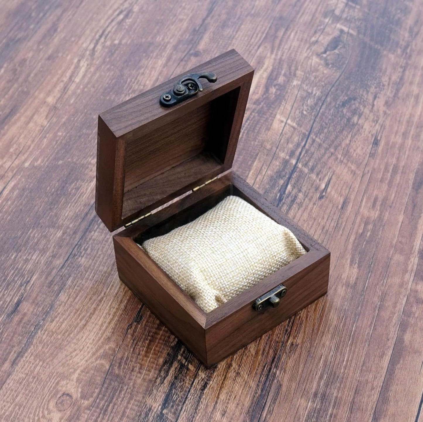 Walnut Wood Box for Crafts, Jewelry Box and watch box Wooden Keepsake Box Gift