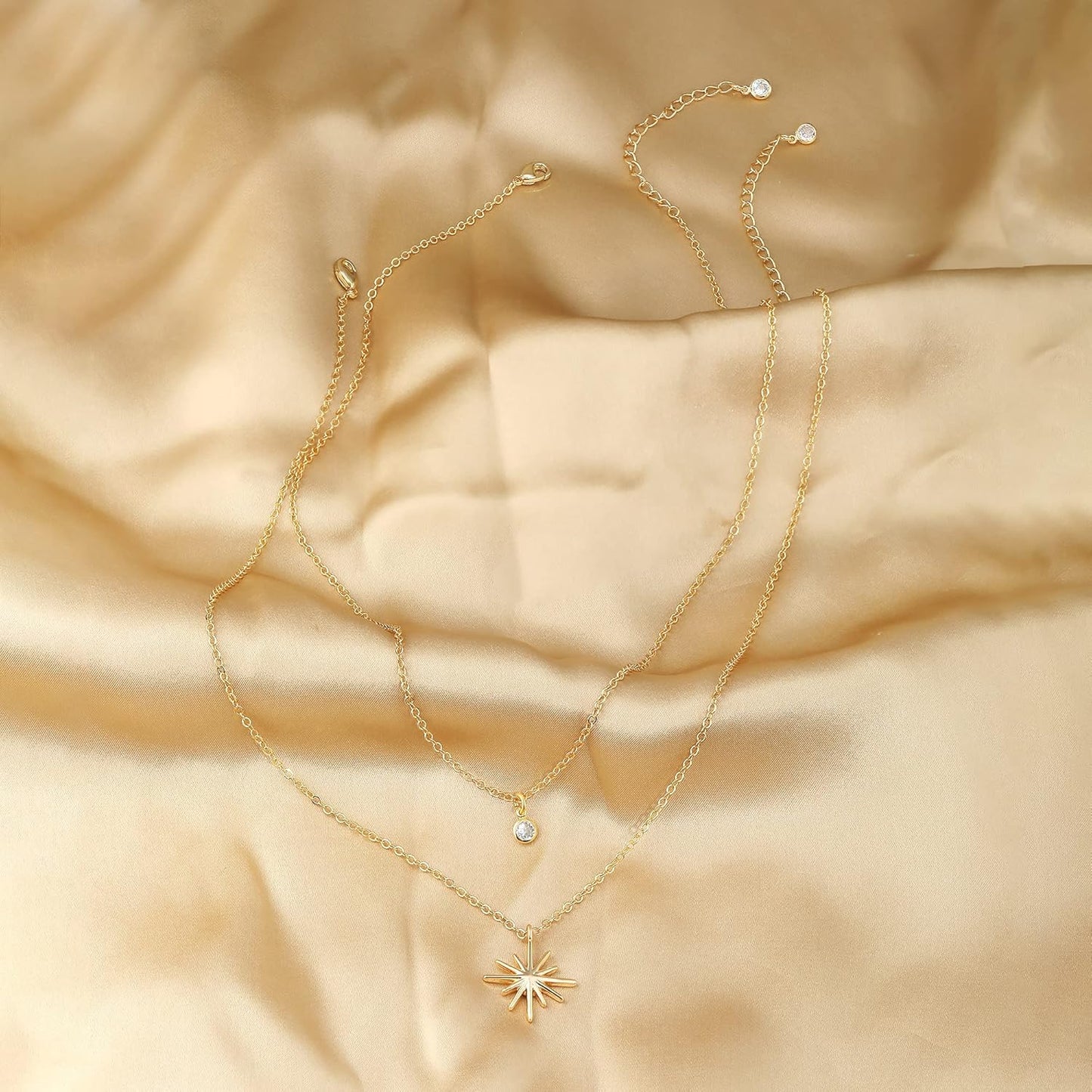 Dainty Diamond Necklace: 14K Gold/Silver Plated CZ Choker, Sterling Silver Women's Trendy Jewelry Gift