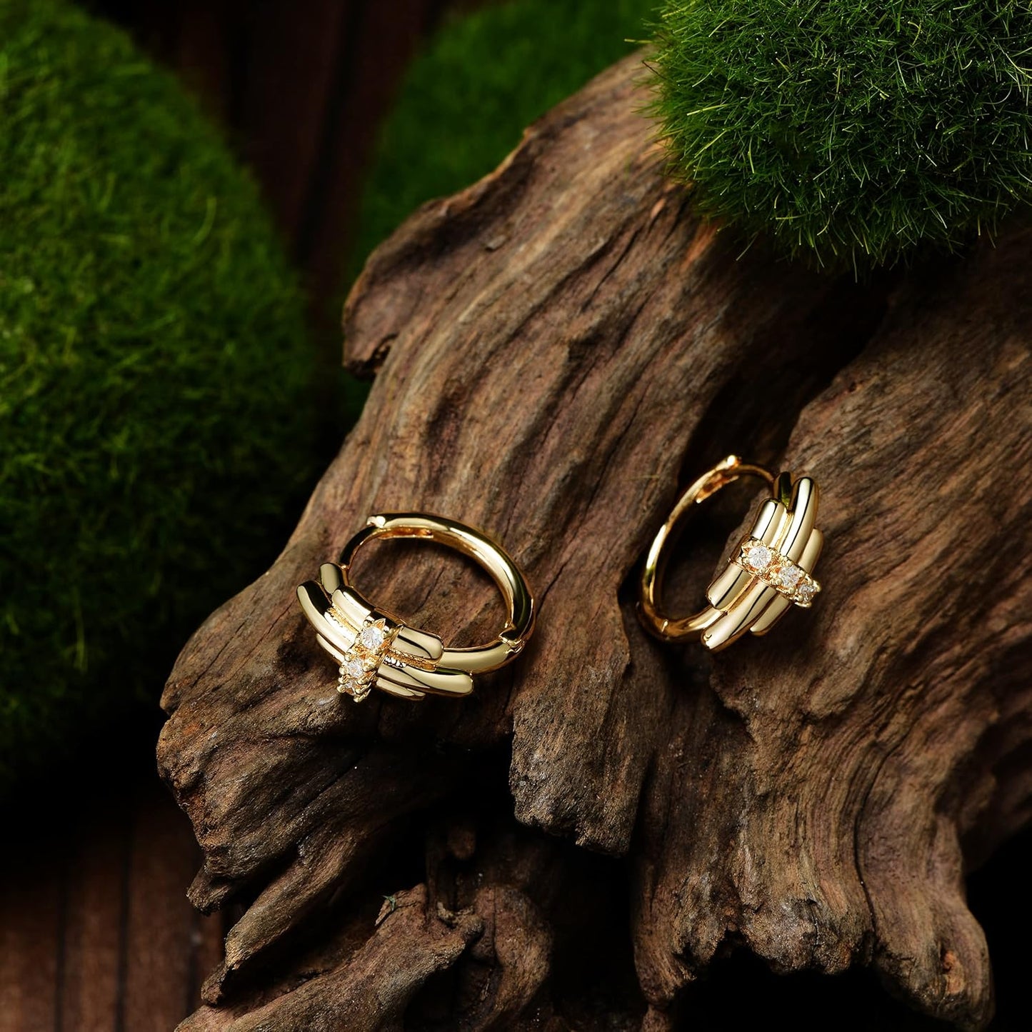Cubic Zirconia Huggie Earrings 14k Gold Plated Tiny Earrings Small Huggie Hoop Earrings Simple Lightweight Hoops Gift for Women