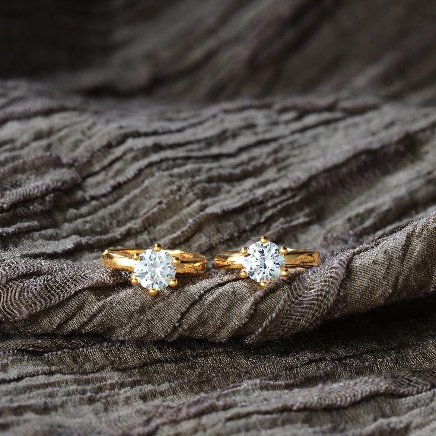 Cubic Zirconia Huggie Earrings 14k Gold Plated Tiny Earrings Small Huggie Hoop Earrings Simple Lightweight Hoops Gift for Women