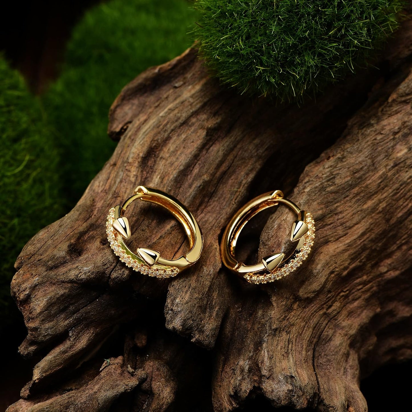 Cubic Zirconia Huggie Earrings 14k Gold Plated Tiny Earrings Small Huggie Hoop Earrings Simple Lightweight Hoops Gift for Women
