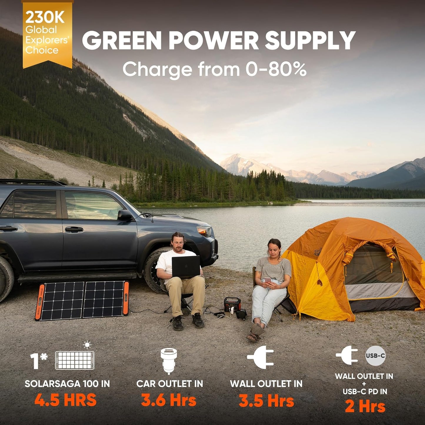 OMOMMD Portable Power Station Explorer 300, 293Wh Backup Lithium Battery, Solar Generator for Outdoors Camping Travel Hunting Blackout (Solar Panel Optional)