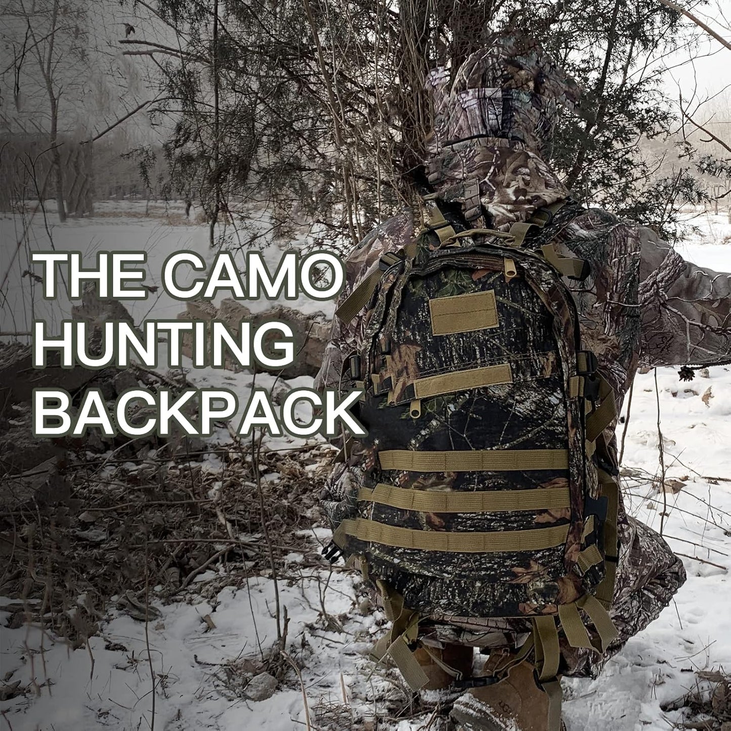 40L Hunting Backpack or Hunting Backpacks For Men - Camo Range Backpack and Huntin Pack