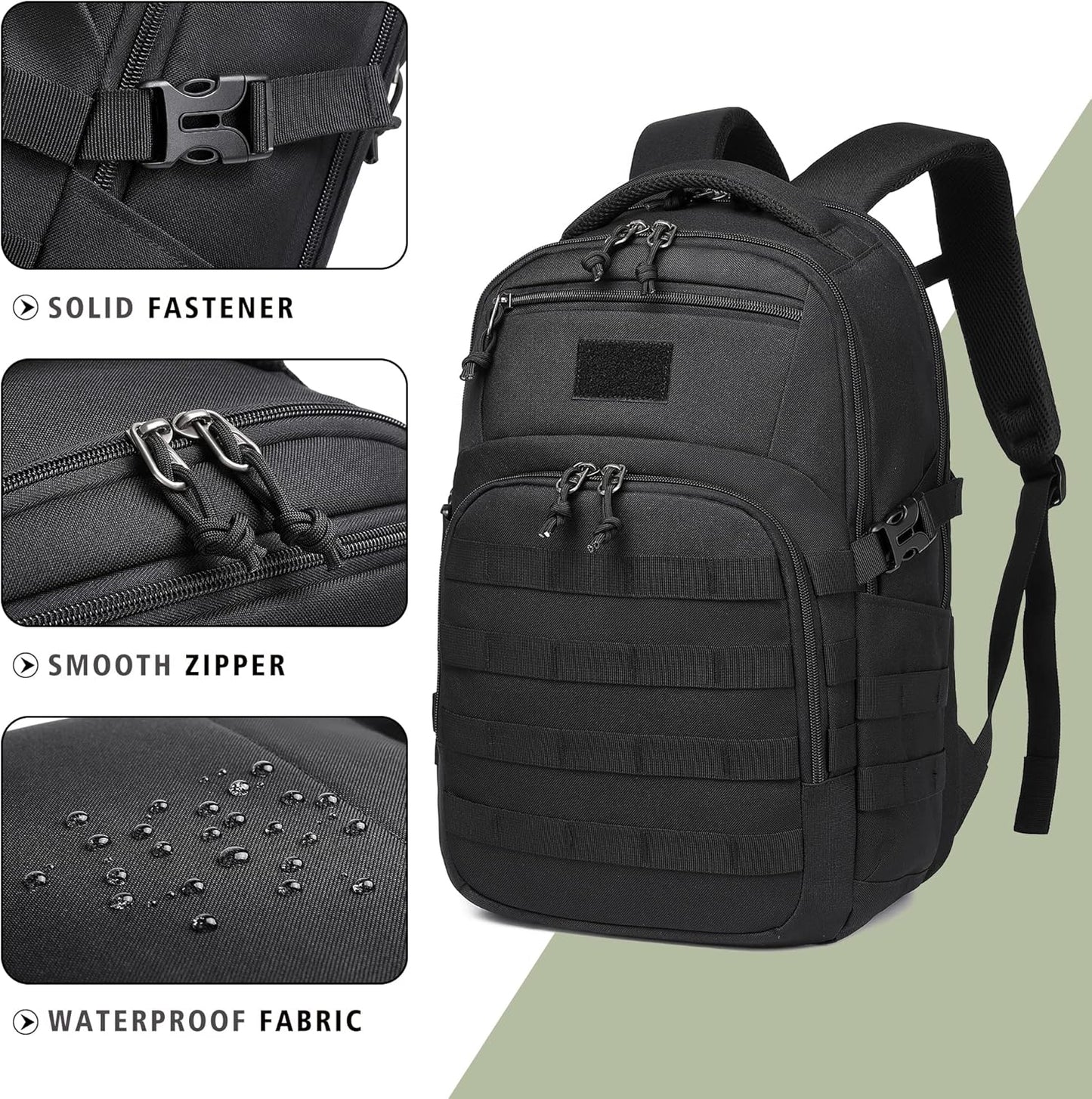 Military tactical backpack, backpack for men black small tactical assault bag